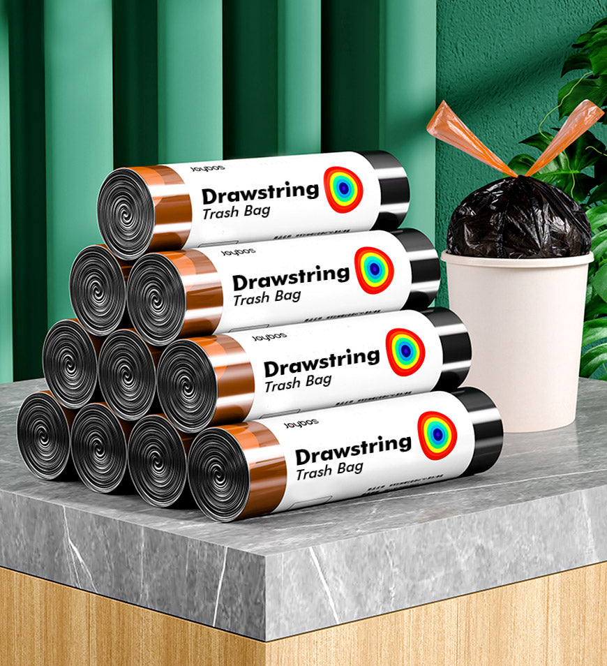 MIVLINA® Black Trash Bag with Drawstring Z20
