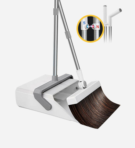 MIVLINA® Broom and Windproof Dustpan with Adjustable Handle