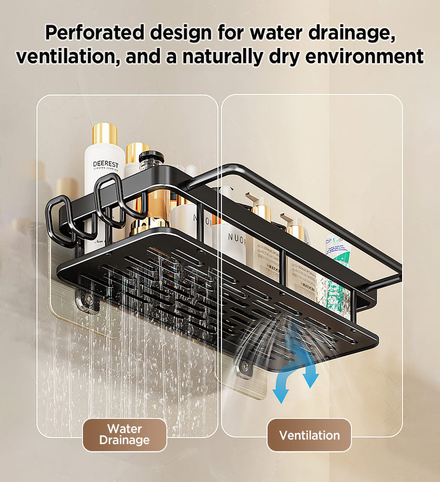 MIVLINA® 2-Tire Punch-Free Bathroom Shelf F246