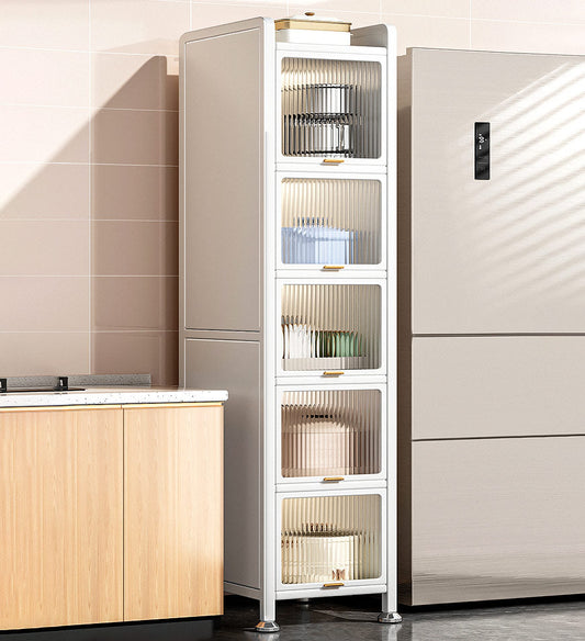 MIVLINA® 6 Layer Slim Kitchen Metal Utility Storage Cabinet F239