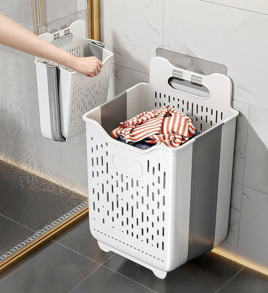 MIVLINA® Collapsible Hanging Laundry Basket with Carry Handle  F259