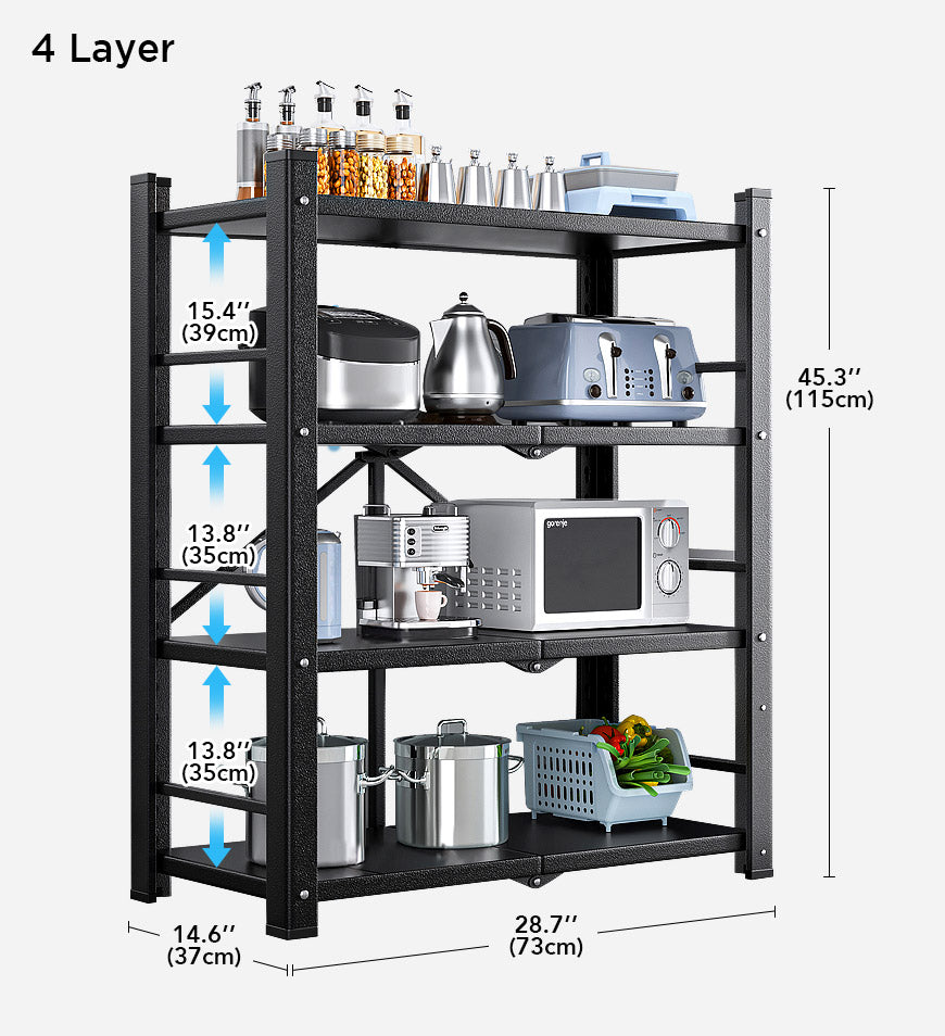 MIVLINA® 5-Tier Kitchen Unit Heavy Duty Metal Storage Shelves F88