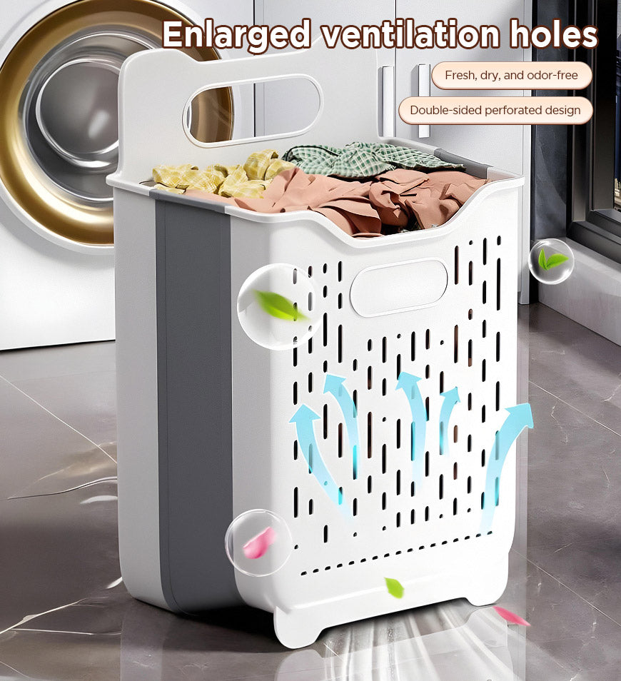 MIVLINA® Collapsible Hanging Laundry Basket with Carry Handle  F259