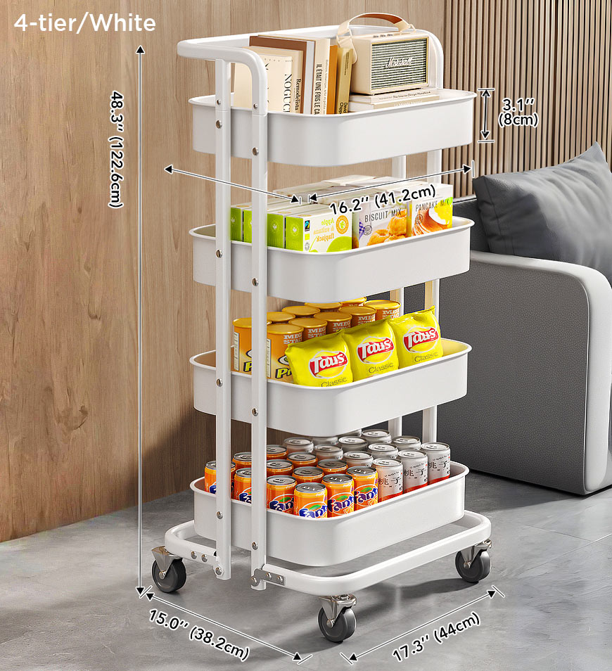 MIVLINA® Utility Cart with Adjustable Shelves F252