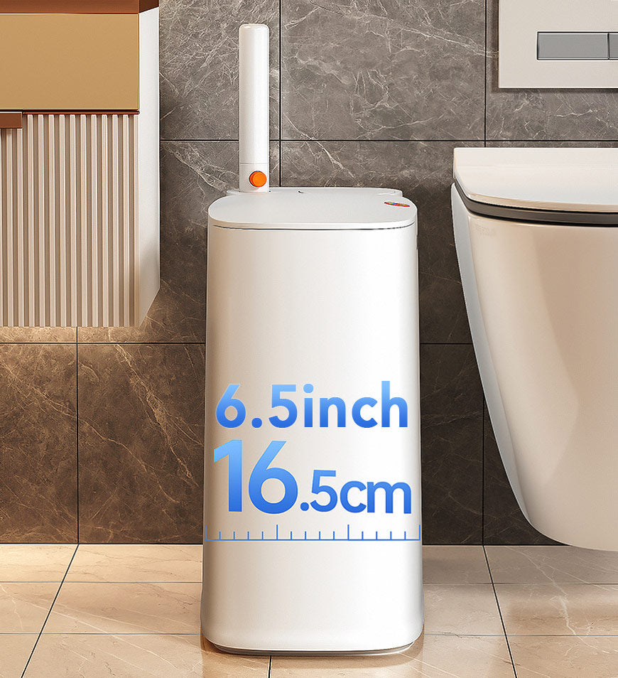 MIVLINA® 2 In 1 Slim Bathroom Trash Can With Toilet Brush Z32