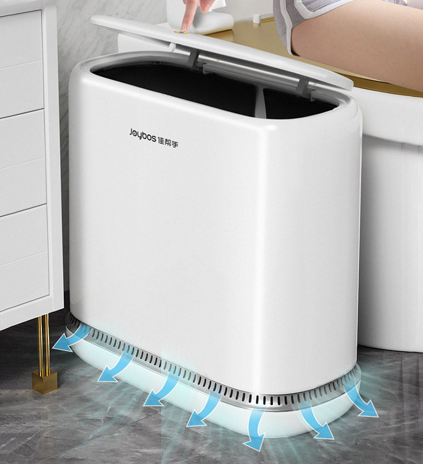 MIVLINA® 3.3Gal Bathroom Slim Press Top Lid Trash Can Z29