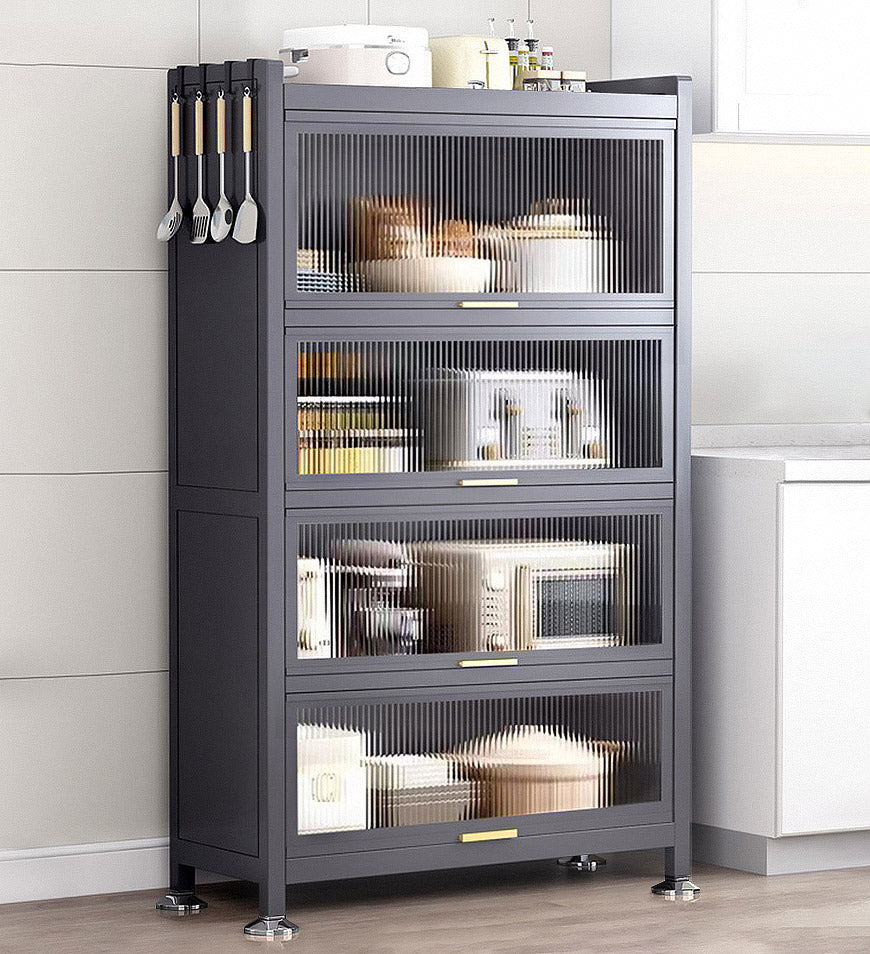 MIVLINA® 5-Tier / 3-Tier Heavy Duty Metal Multifunctional Kitchen Cabinet Storage Racks F86
