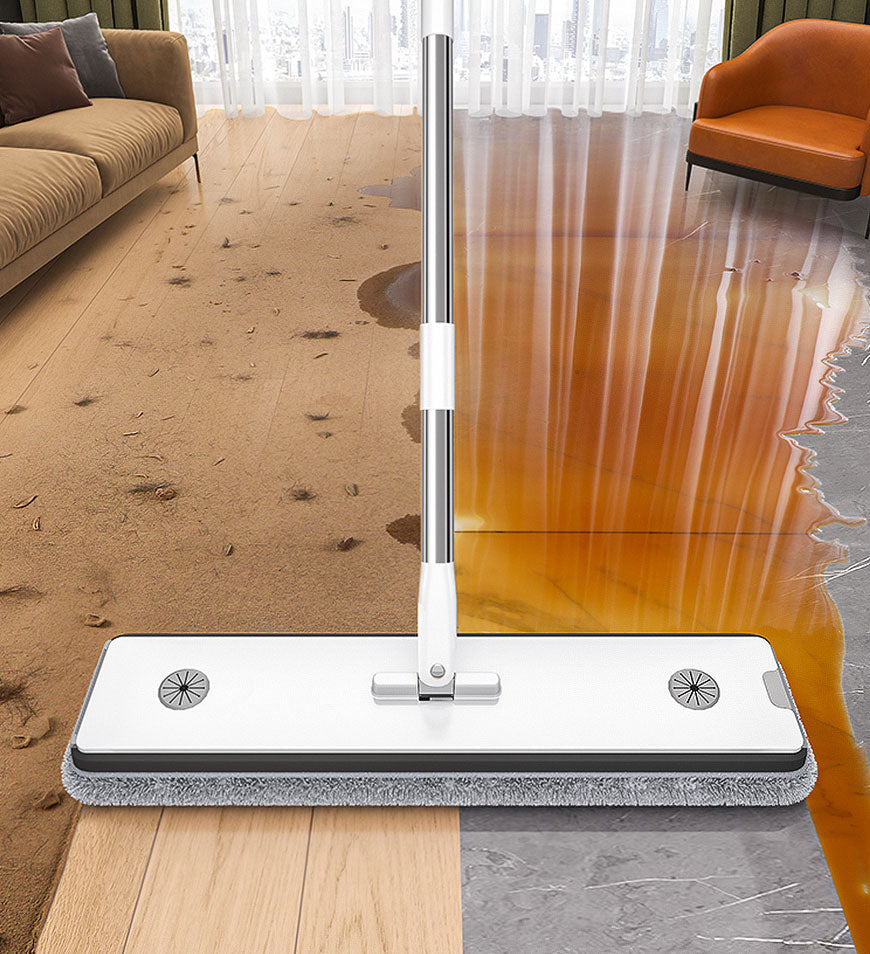 MIVLINA®Flat Floor Mop and Bucket Set with Aluminum Handle