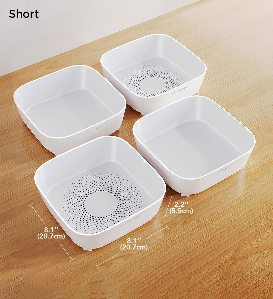 MIVLINA® 4 Pieces Portable Drain Basket for Draining Vegetables Fruits Z25