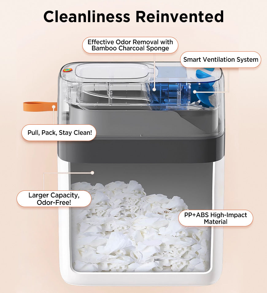 MIVLINA® Automatic Touchless Smart Bathroom Trash Can Z205