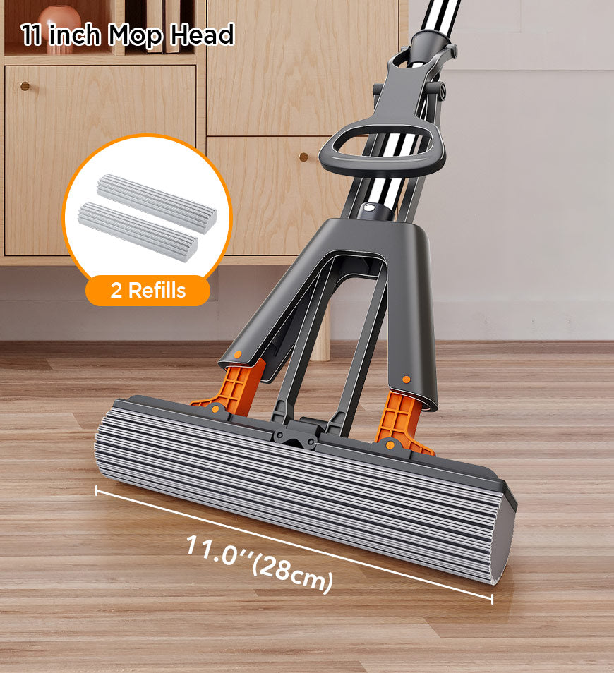 MIVLINA® Wing Self Squeeze Spong Mop With 56.7 Inch Retractable Pole Z174