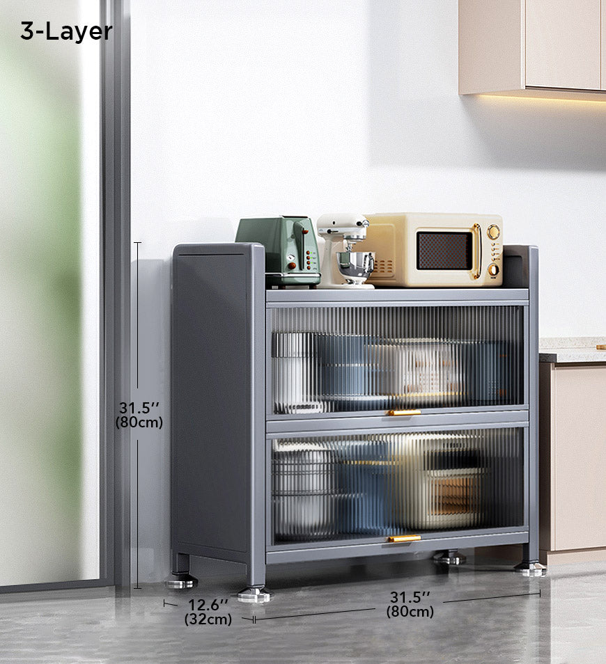 MIVLINA® 5-Tier / 3-Tier Heavy Duty Metal Multifunctional Kitchen Cabinet Storage Racks F86