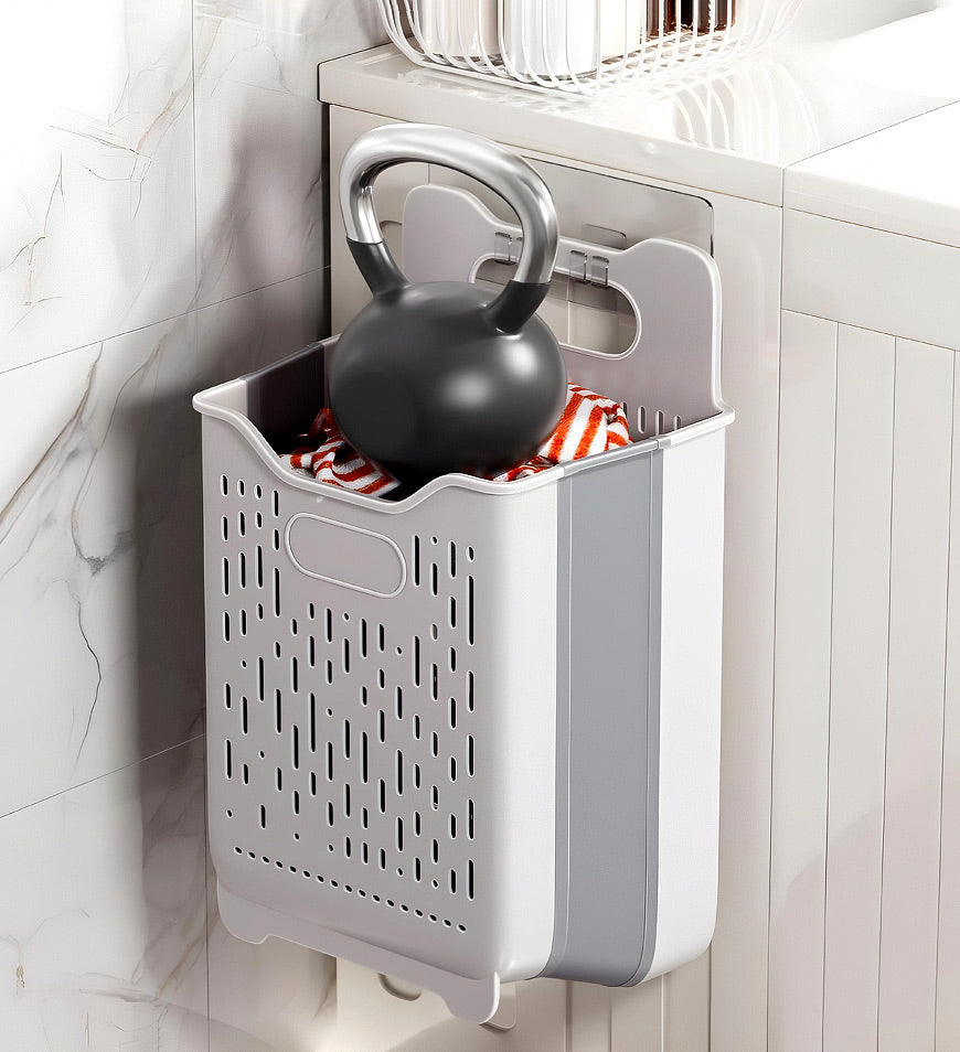 MIVLINA® Collapsible Hanging Laundry Basket with Carry Handle  F259