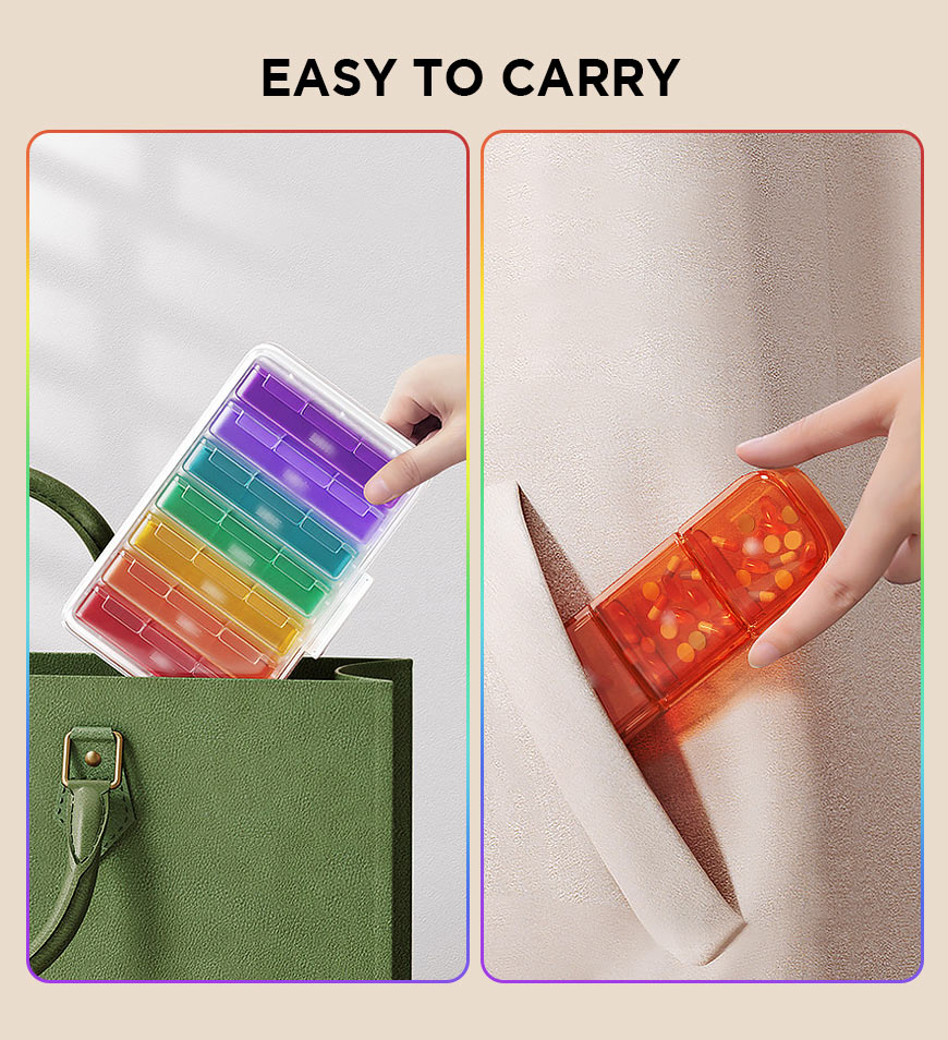 MIVLINA® Weekly 7 Detachable Day Pill Organizer 3 Times A Day Z143
