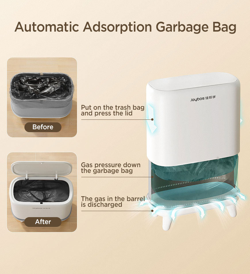 MIVLINA®4 Gallon Bathroom Vacuum Adsorption Trash Can with Legs Z204