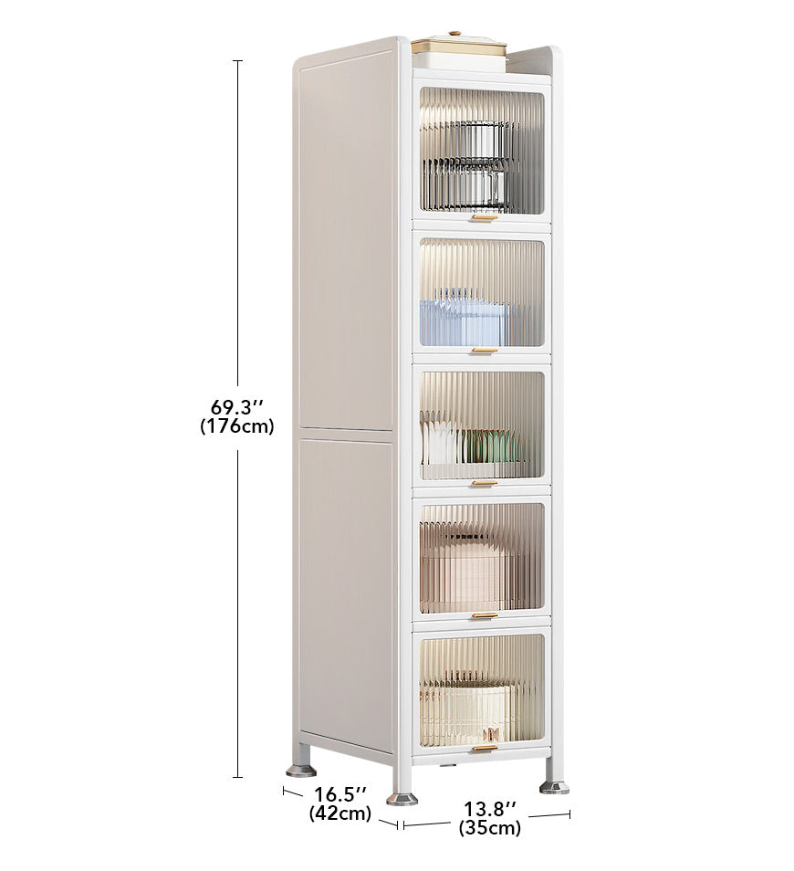 MIVLINA® 6 Layer Slim Kitchen Metal Utility Storage Cabinet F239
