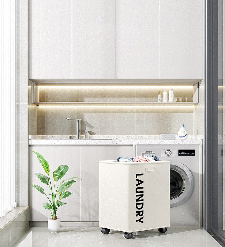MIVLINA®Collapsible Laundry Hamper with Wheels F9