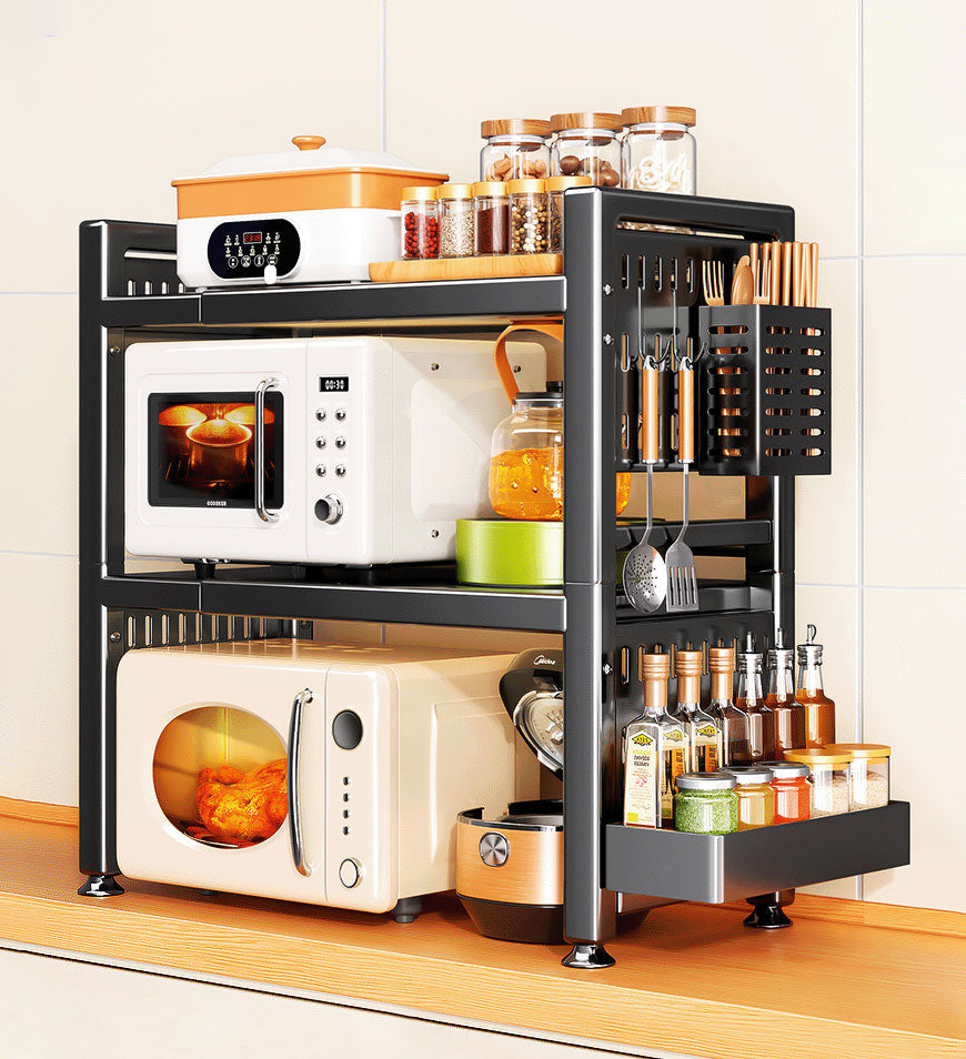 MIVLINA® 3-Tier Expandable Microwave Shelf for Kitchen Counter
