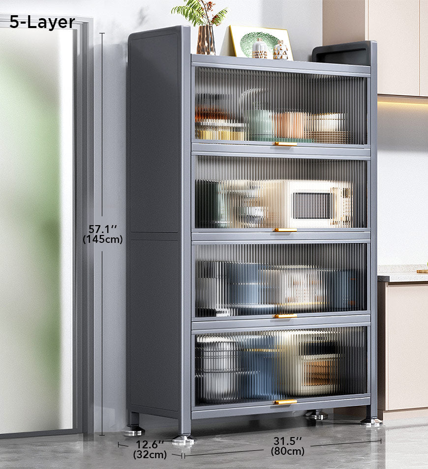 MIVLINA® 5-Tier / 3-Tier Heavy Duty Metal Multifunctional Kitchen Cabinet Storage Racks F86