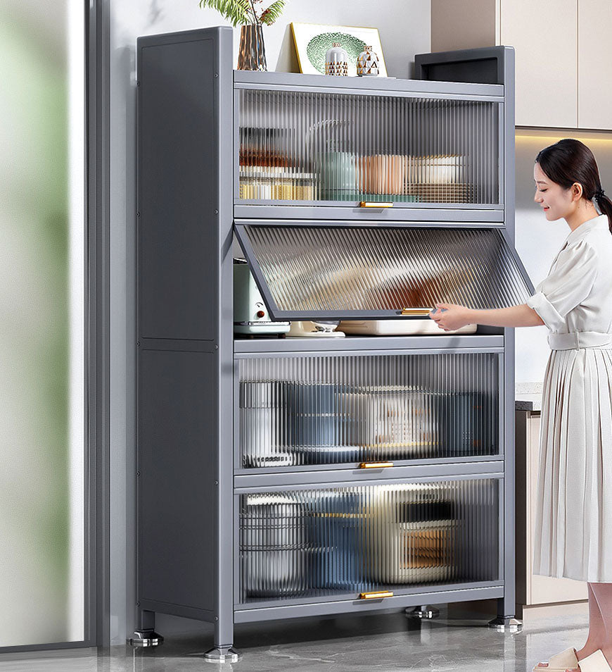 MIVLINA® 5-Tier / 3-Tier Heavy Duty Metal Multifunctional Kitchen Cabinet Storage Racks F86