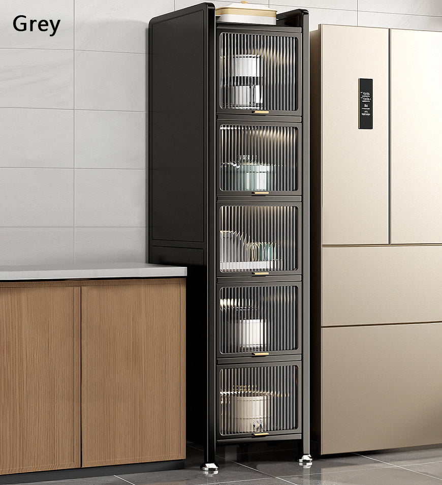 MIVLINA® 6 Layer Slim Kitchen Metal Utility Storage Cabinet F239