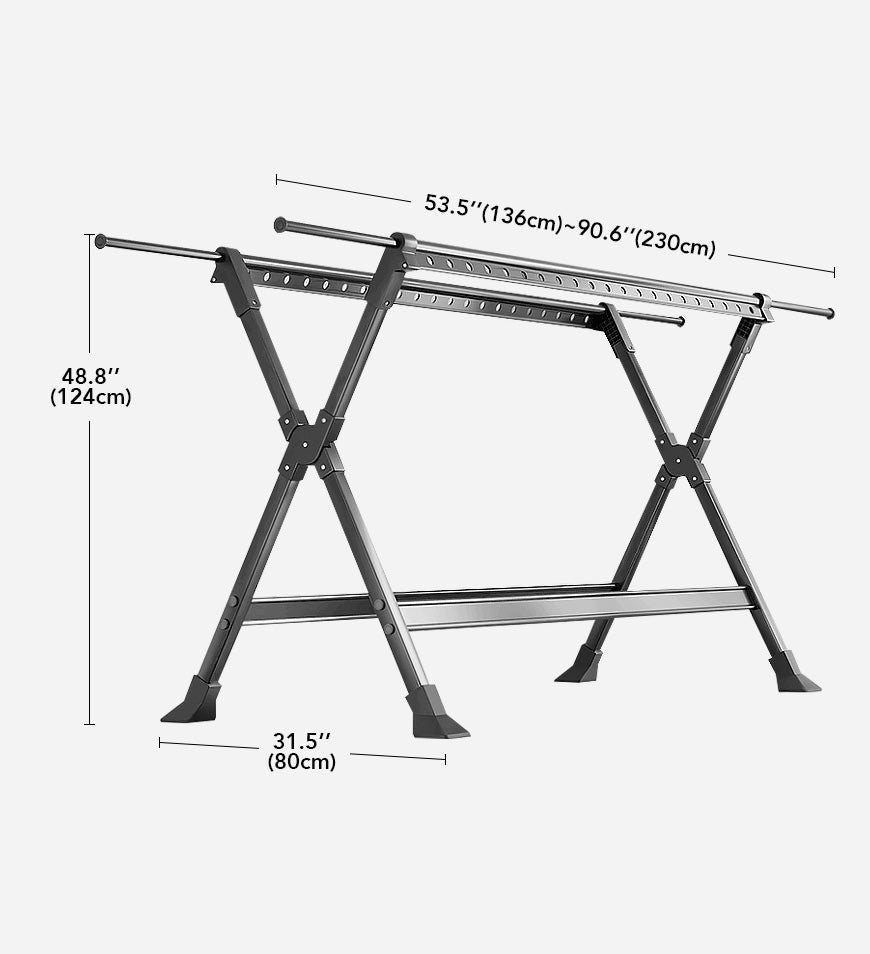 MIVLINA® 90 Inches Heavy Metal Folding Portable Clothes Drying Rack F212