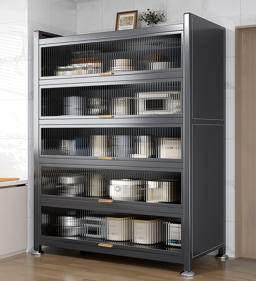 MIVLINA® 6 Tier Upgrade Large Metal Kitchen Pantry Storage Cabinet F118