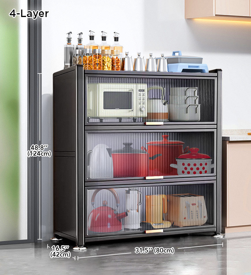 MIVLINA® 6 Tier Upgrade Large Metal Kitchen Pantry Storage Cabinet F118