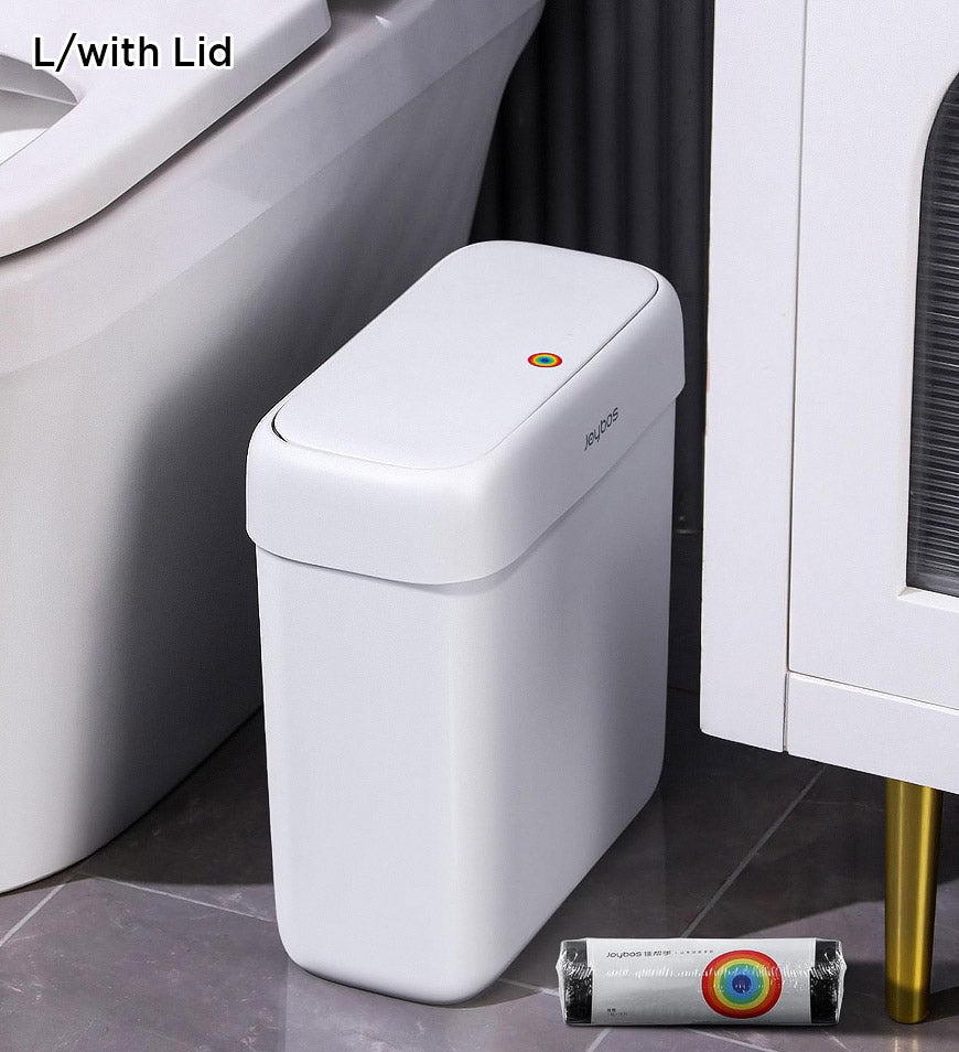 MIVLINA® Bathroom Narrow Press Trash Can With Pop-Up Lid Z103