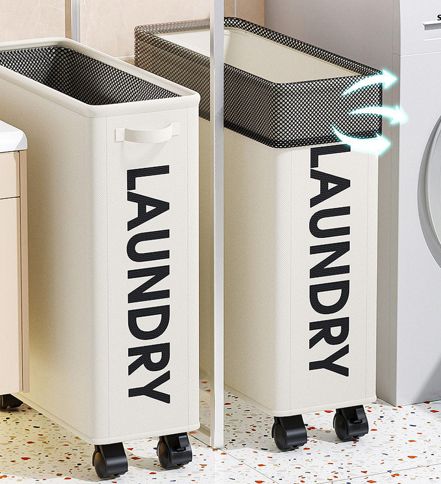 MIVLINA®Collapsible Laundry Hamper with Wheels F9