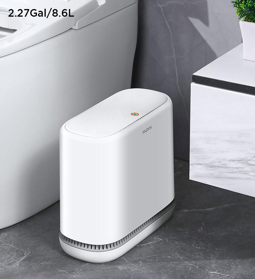 MIVLINA® 3.3Gal Bathroom Slim Press Top Lid Trash Can Z29