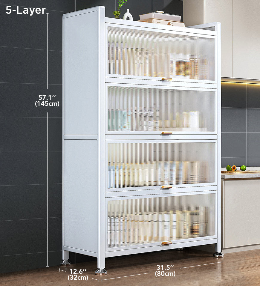 MIVLINA® 5-Tier / 3-Tier Heavy Duty Metal Multifunctional Kitchen Cabinet Storage Racks F86