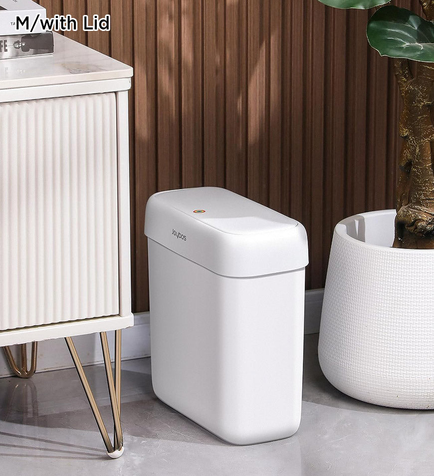 MIVLINA® Bathroom Narrow Press Trash Can With Pop-Up Lid Z103