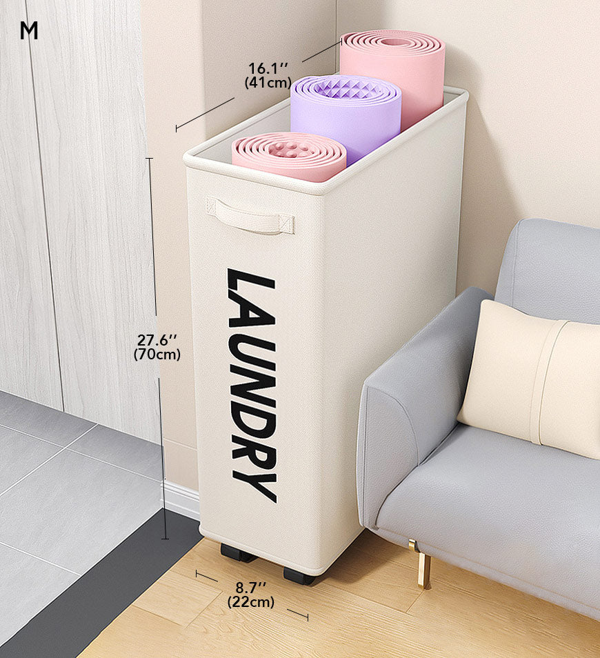 MIVLINA®Collapsible Laundry Hamper with Wheels F9