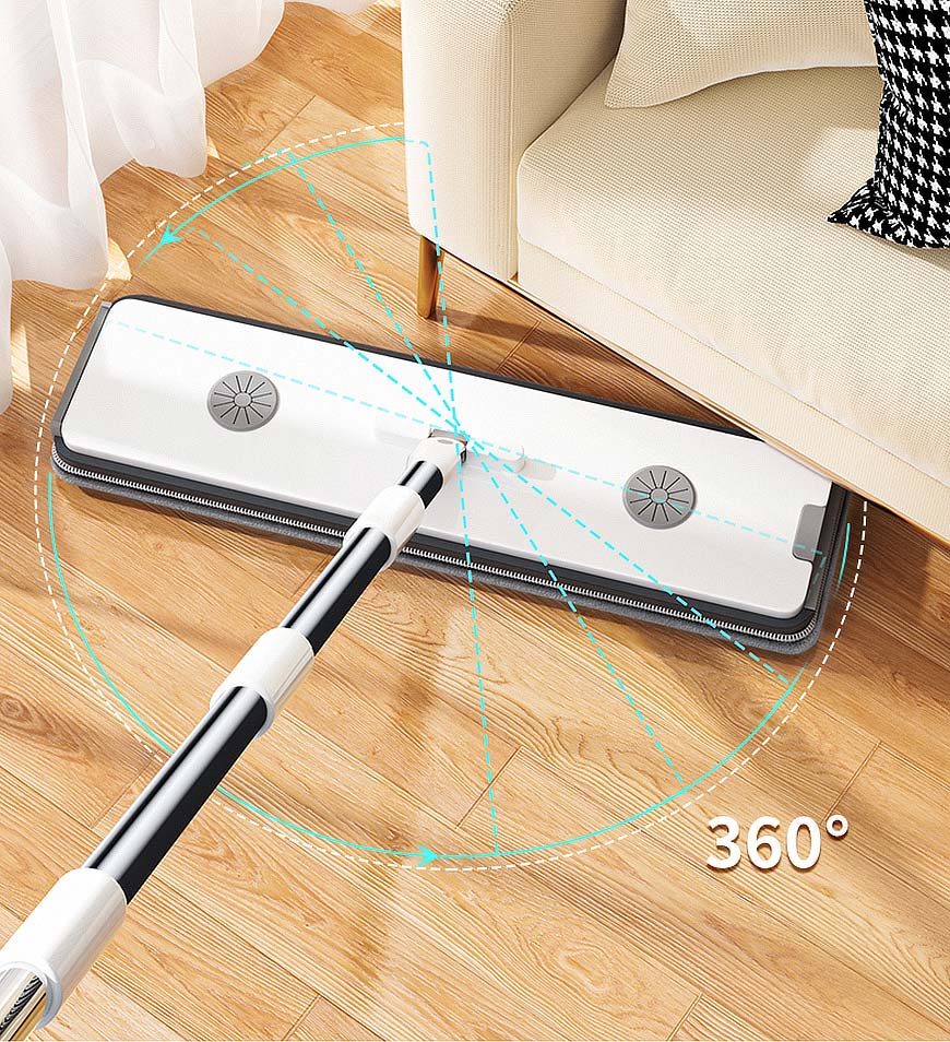 MIVLINA® 2 Pcs Large Flat Floor Mop and Bucket Set With Upgrade Wringer Set Z41