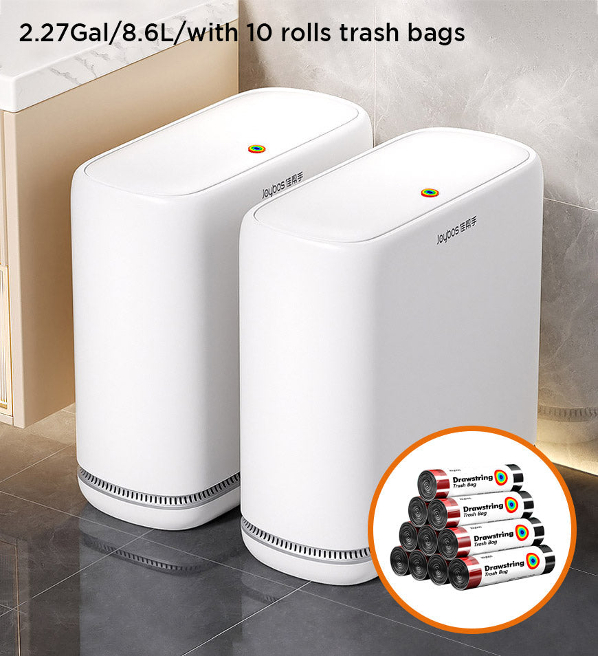 MIVLINA® 3.3Gal Bathroom Slim Press Top Lid Trash Can Z29