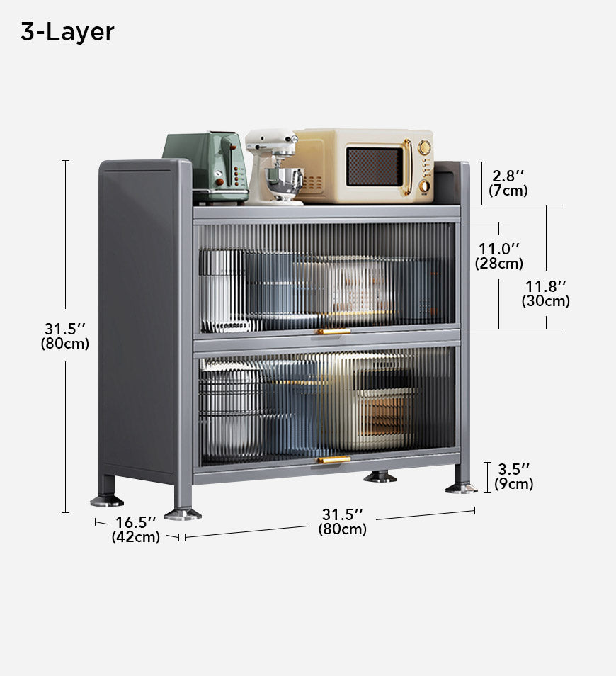 MIVLINA® 6 Tier Upgrade Large Metal Kitchen Pantry Storage Cabinet F118