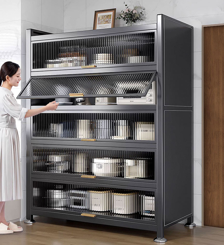 MIVLINA® 6 Tier Upgrade Large Metal Kitchen Pantry Storage Cabinet F118