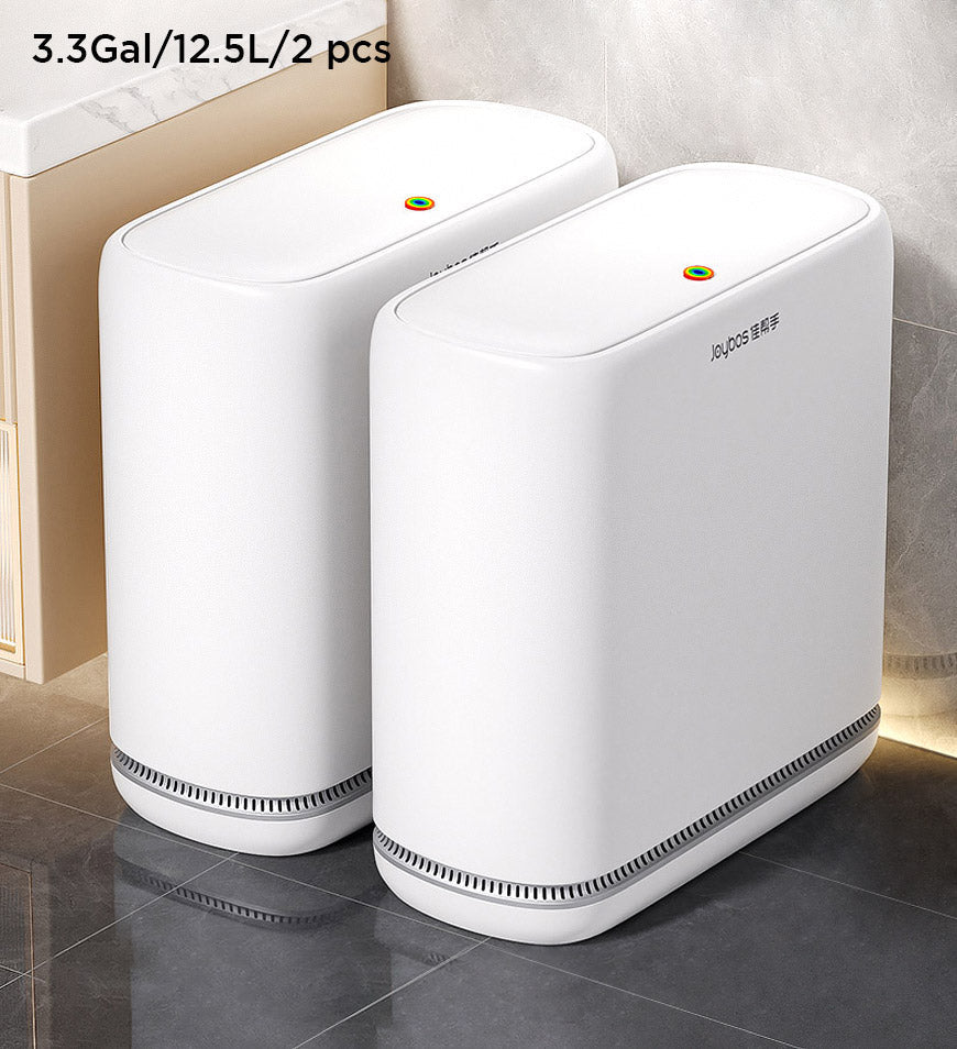 MIVLINA® 3.3Gal Bathroom Slim Press Top Lid Trash Can Z29