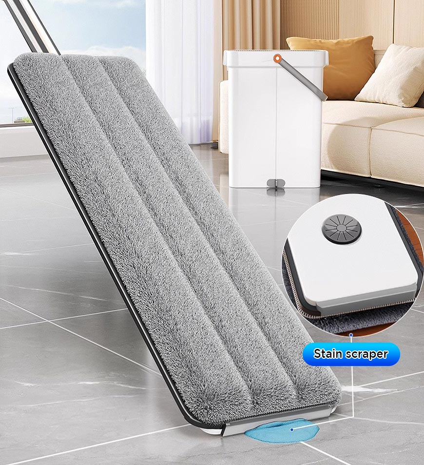 MIVLINA® 2 Pcs Large Flat Floor Mop and Bucket Set With Upgrade Wringer Set Z41