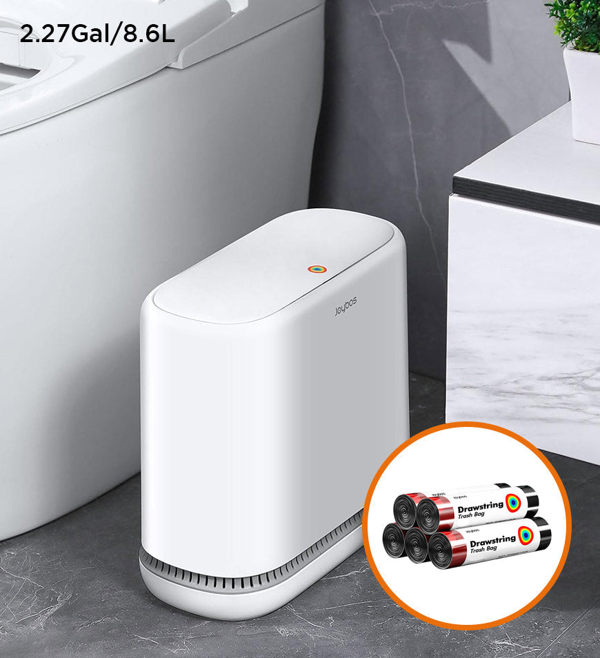 MIVLINA® 3.3Gal Bathroom Slim Press Top Lid Trash Can Z29