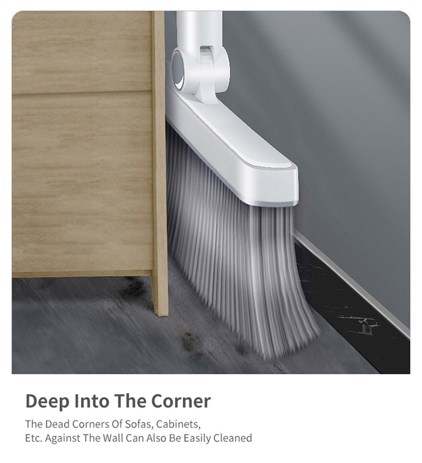 MIVLINA® Standing Dustpan and Broom  for Indoor Lobby Office Kitchen Sweeping