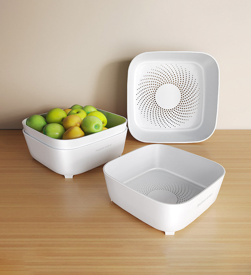 MIVLINA® 4 Pieces Portable Drain Basket for Draining Vegetables Fruits Z25