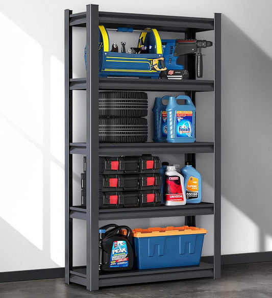MIVLINA® 5-Tier Adjustable Garage Heavy Duty Metal Industrial Shelving Shelves