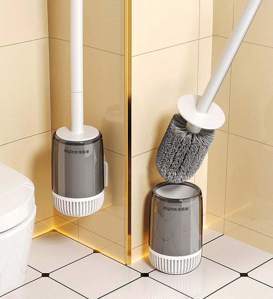 MIVLINA® Wall Mounted Or Standing Toilet Bowl Brush And Holder Set With Fine Bristles Z200
