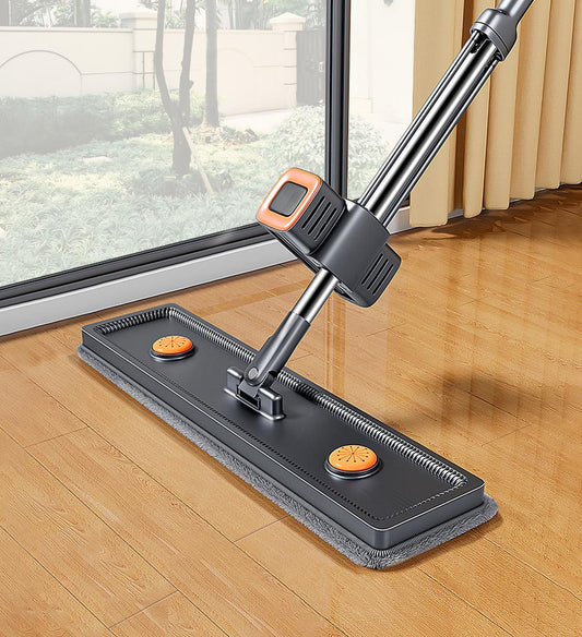 MIVLINA® Flat Mop and Collapsible Bucket With Wheels Z148