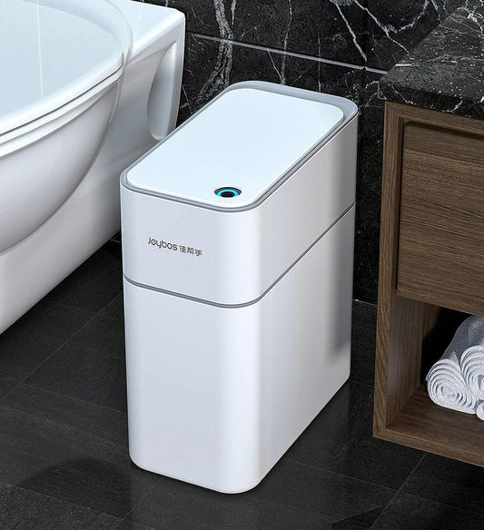MIVLINA® Automatic Adsorption Touchless Motion Sensor Bathroom Trash Can with Lid