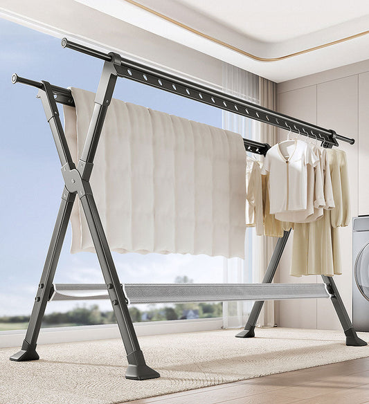 MIVLINA® 90 Inches Heavy Metal Folding Portable Clothes Drying Rack F212