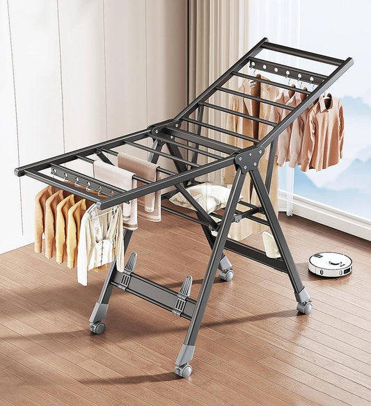 MIVLINA® Free-Standing Foldable 2-Tier Laundry Drying Rack F226