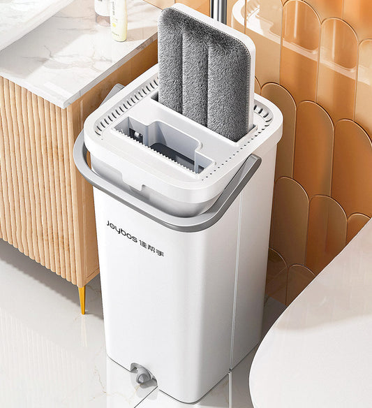 MIVLINA® Hand Free Flat Mop and Bucket Set With 3 Scrapers Z117